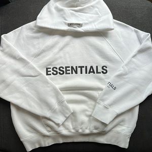 Fear of God Essentials White Hoodie (Size XS)